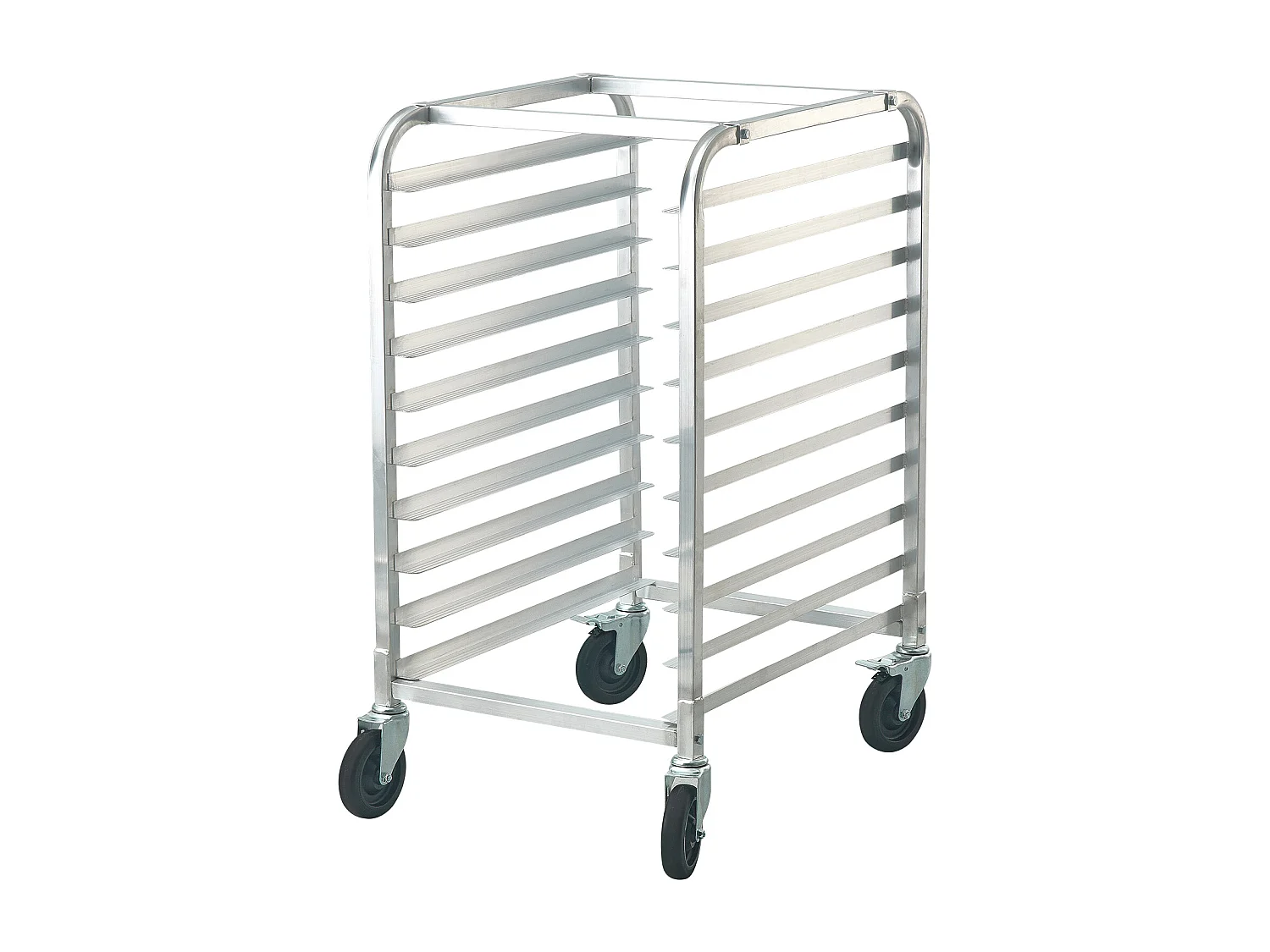 Chariot Porte-Plaques Boulangerie, SucceBuy Support à Pain en Aluminium à 10 Niveaux avec Roulettes de Frein