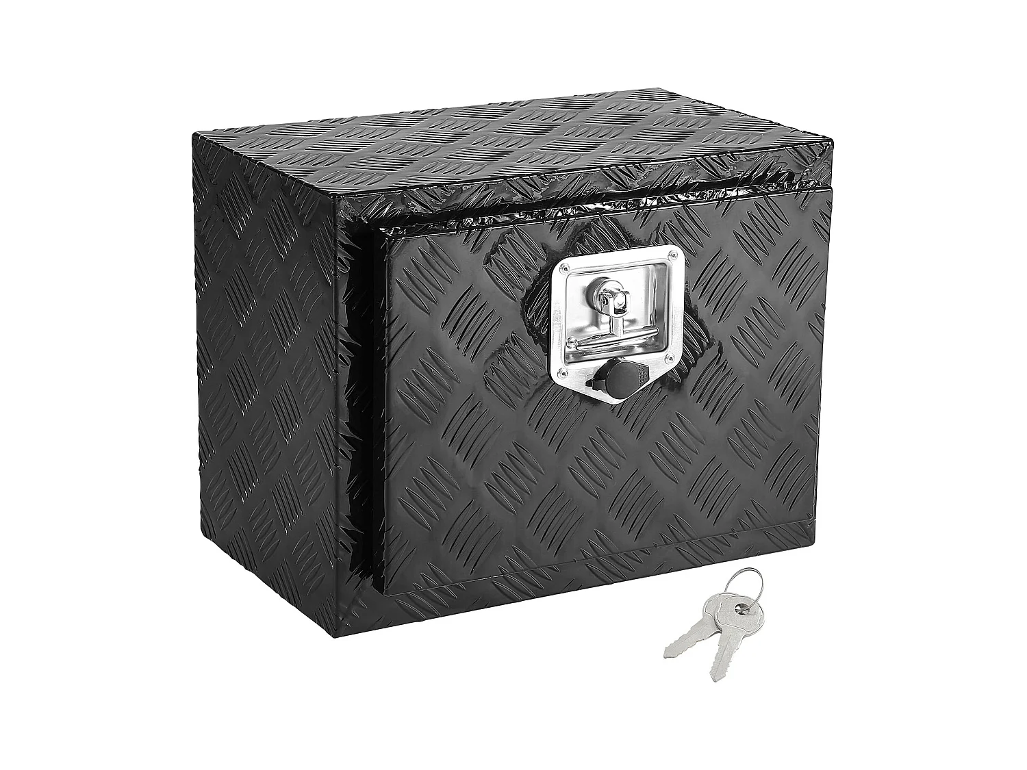 Werkzeugkasten SucceBuy Aluminium-Werkzeugkasten für die Ladefläche (45.72 x 30.48 x 35.56 cm) für Anhängerlagerung