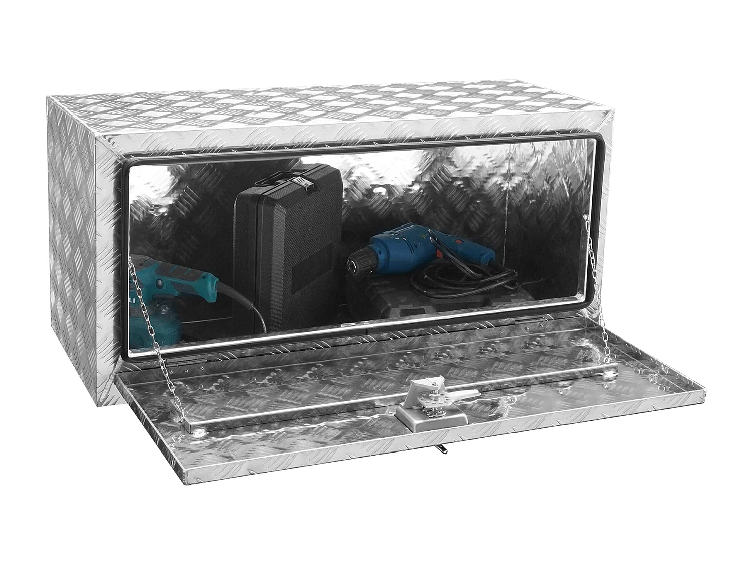 Boîte à Outils en Aluminium pour Sous-Caisse de Camion SucceBuy, 91,4×43×46 cm, pour Remorque RV