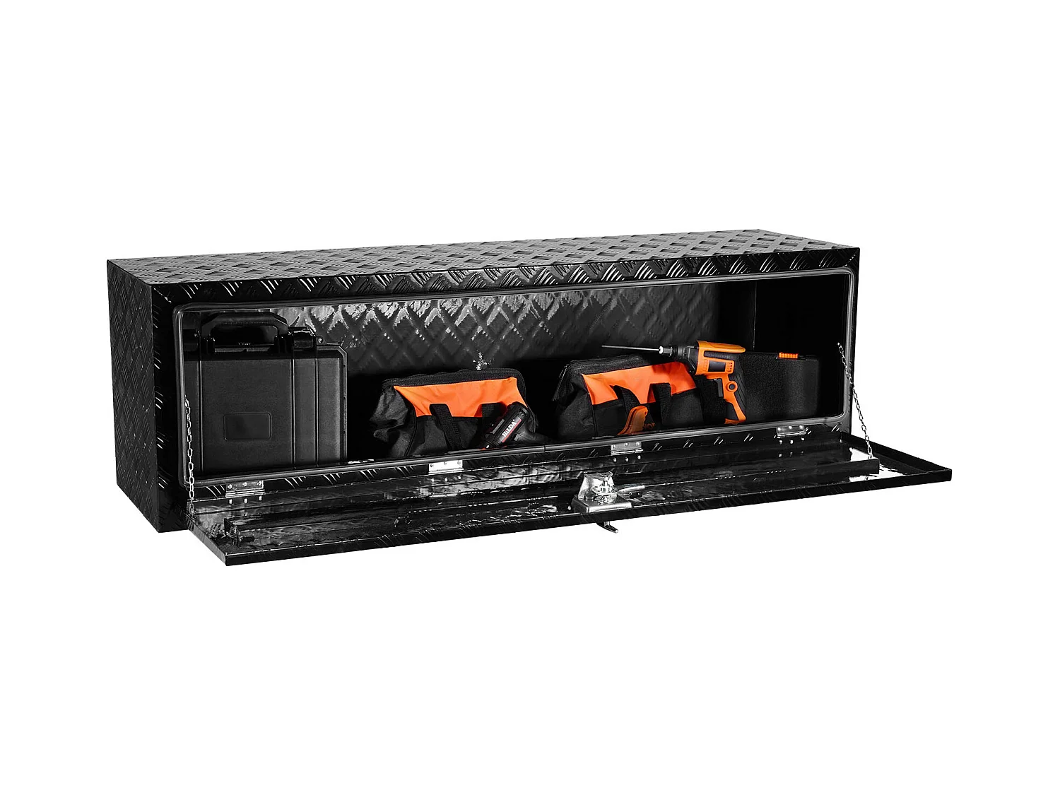 Boîte à Outils en Aluminium pour Sous-Caisse de Camion SucceBuy, 152,4x43,2x45,7 cm, Rangement pour Remorque