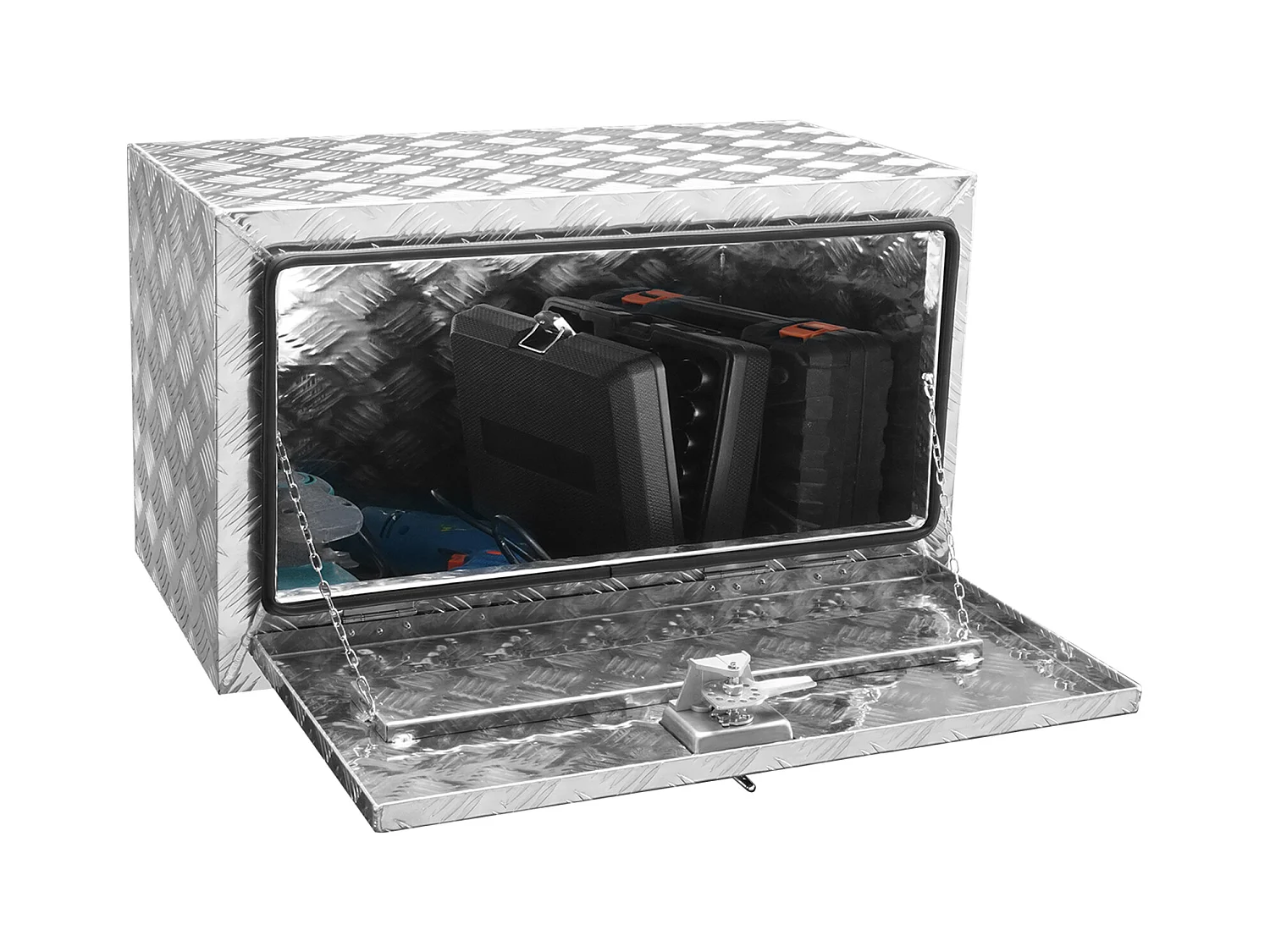 Boîte à Outils en Aluminium pour Sous-Caisse de Camion SucceBuy, 76,2 x 35,6 x 40,6 cm, Stockage pour Remorques et Camping-Cars