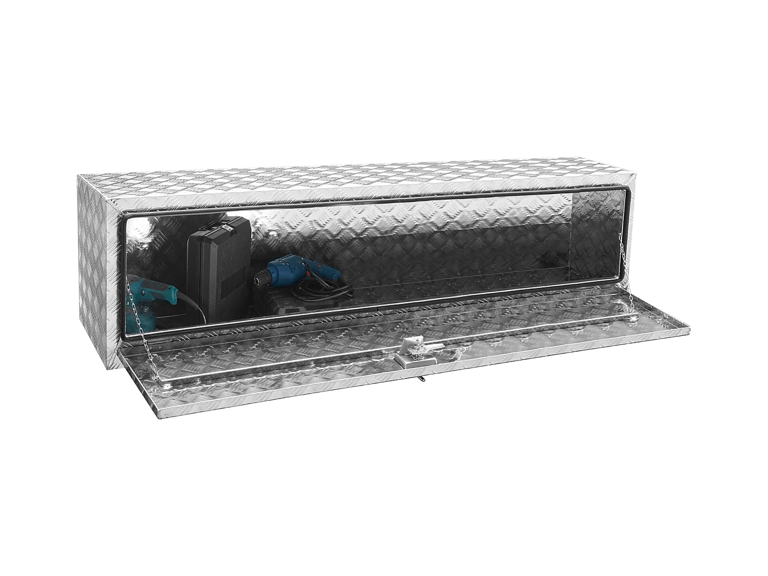 Boîte à Outils en Aluminium pour Sous-Caisse de Camion SucceBuy, 152,4×43,2×45,7 cm, pour Remorque RV