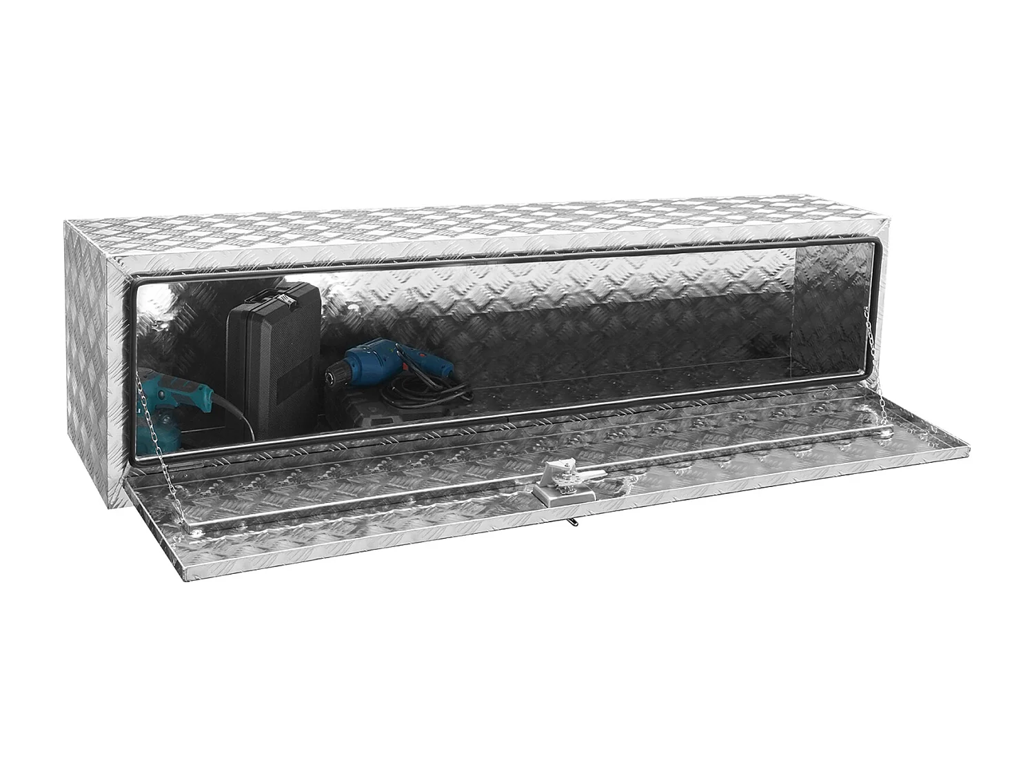 Boîte à Outils en Aluminium pour Sous-Caisse de Camion SucceBuy, 152,4×43,2×45,7 cm, pour Remorque RV