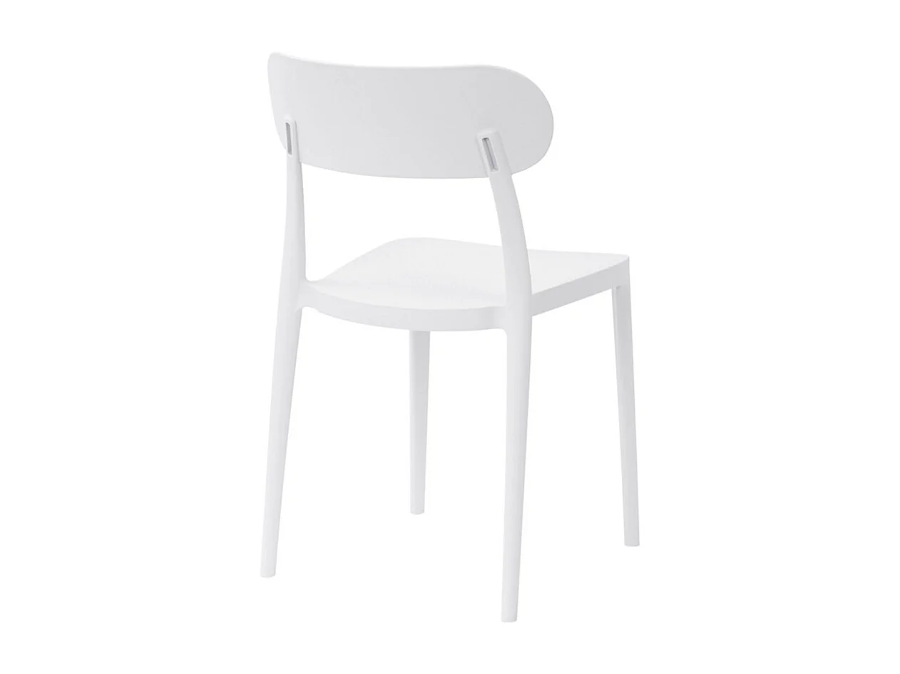 Pack de 4 sillas de 80x51x48 cm de polipropileno de alta resistencia en color blanco Fiore