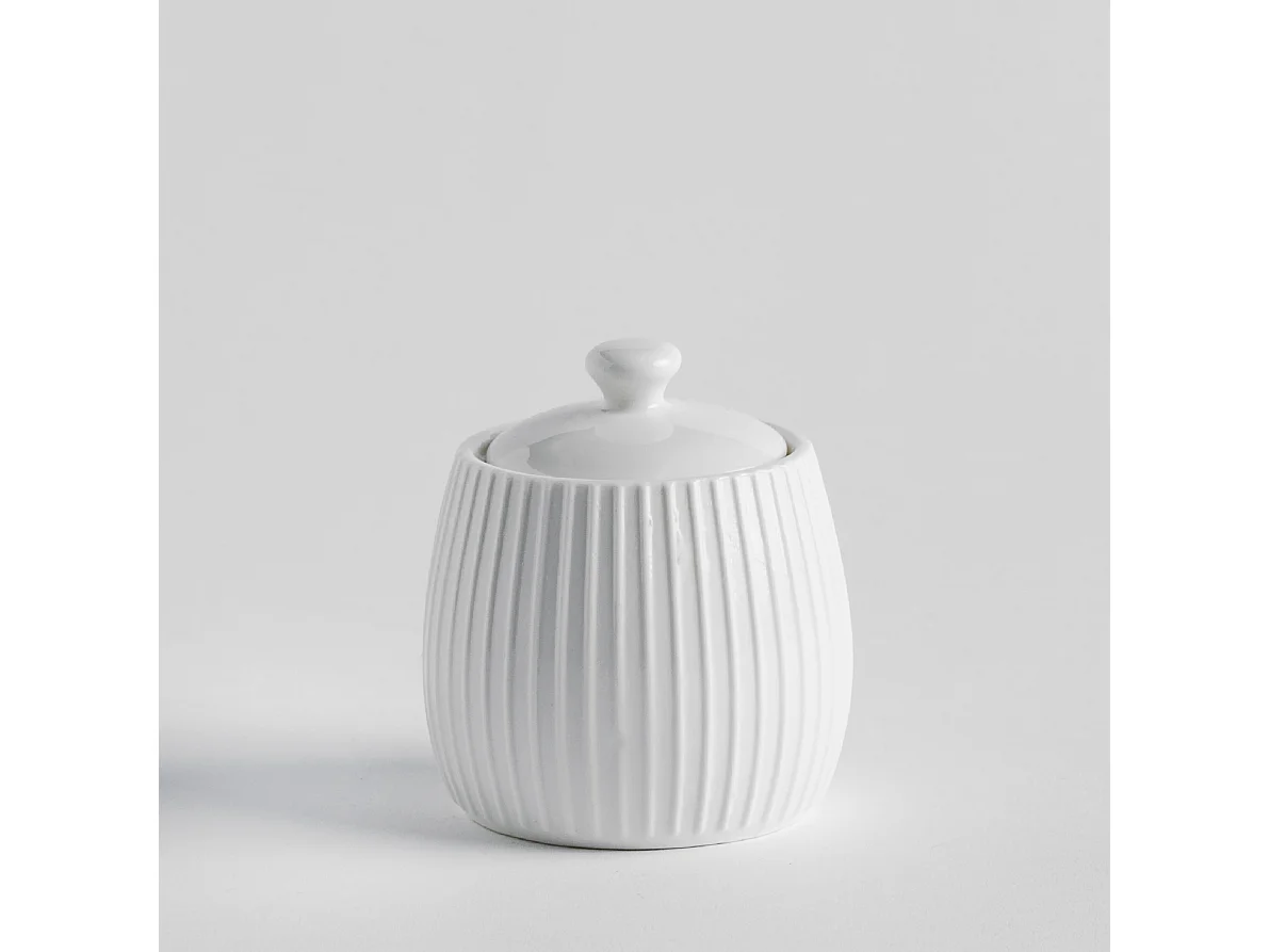 Zuckerdose Linioso mittelweiß 9 x 8