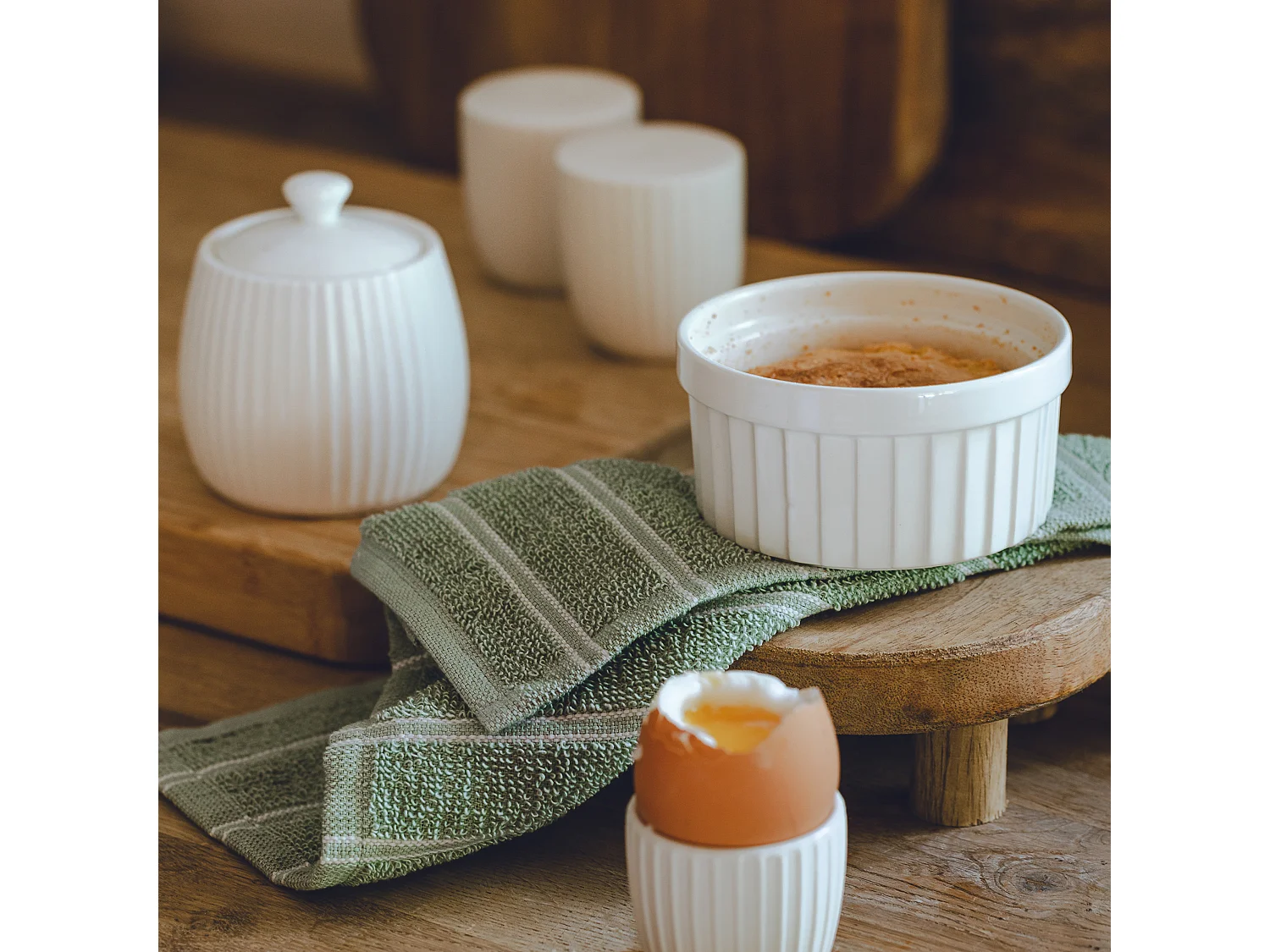 Zuckerdose Linioso mittelweiß 9 x 8