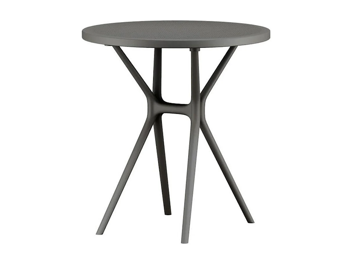 Pack de 2 mesas auxiliares de 75x65x65 cm de polipropileno en color gris Gaia