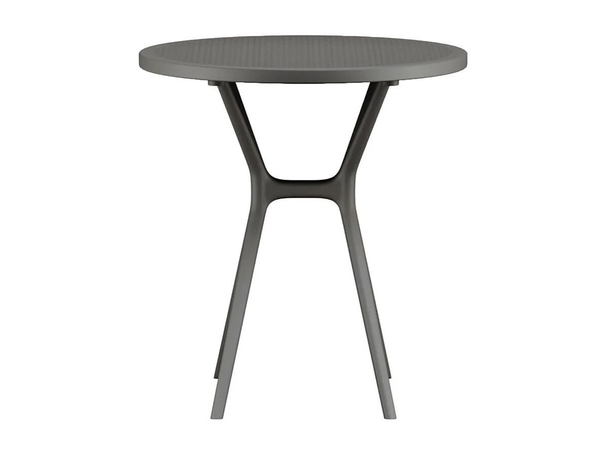 Pack de 2 mesas auxiliares de 75x65x65 cm de polipropileno en color gris Gaia