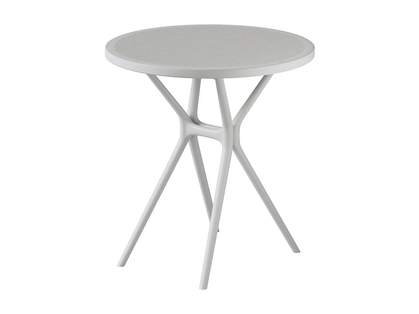 Pack de 2 mesas auxiliares de 75x65x65 cm de polipropileno en color blanco Gaia