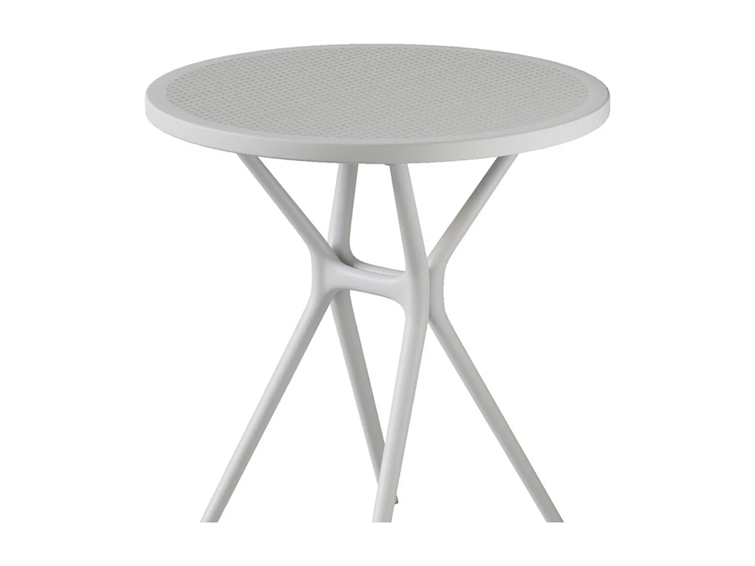 Pack de 2 mesas auxiliares de 75x65x65 cm de polipropileno en color blanco Gaia