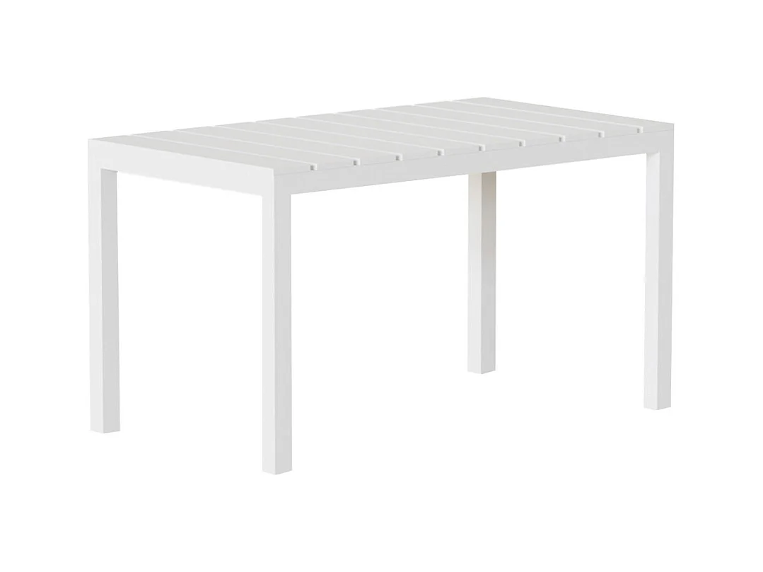 Mesa de comedor para interior o exterior de 75x120x80 cm en color blanco Merber