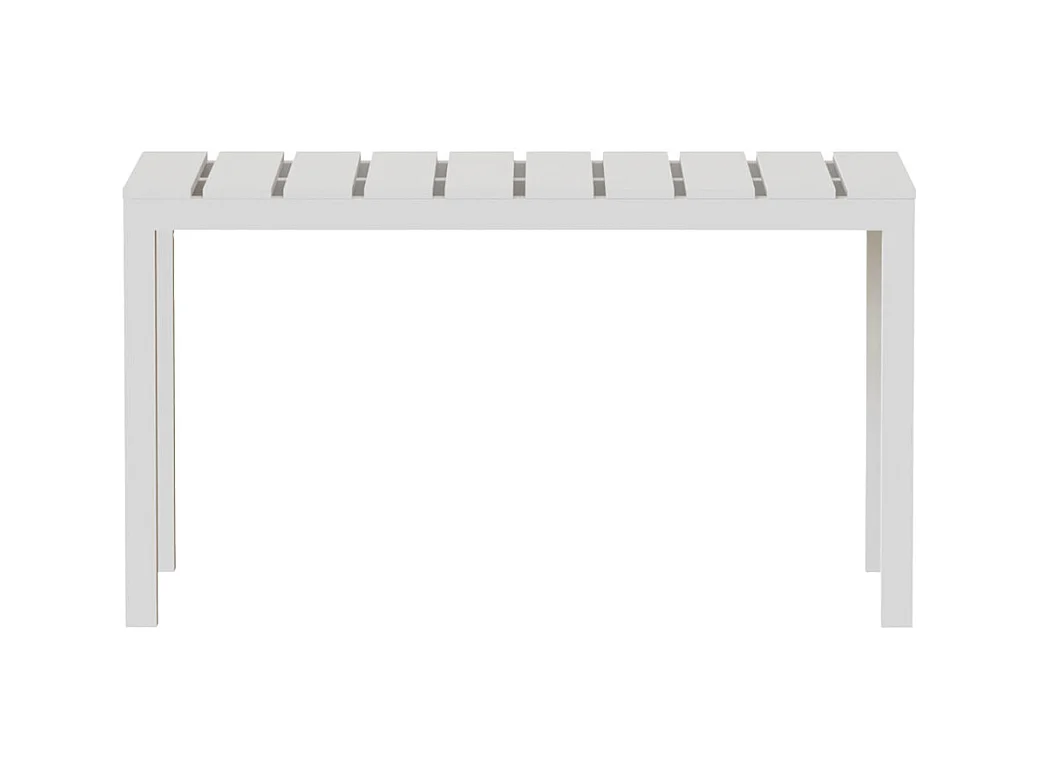 Mesa de comedor para interior o exterior de 75x120x80 cm en color blanco Merber