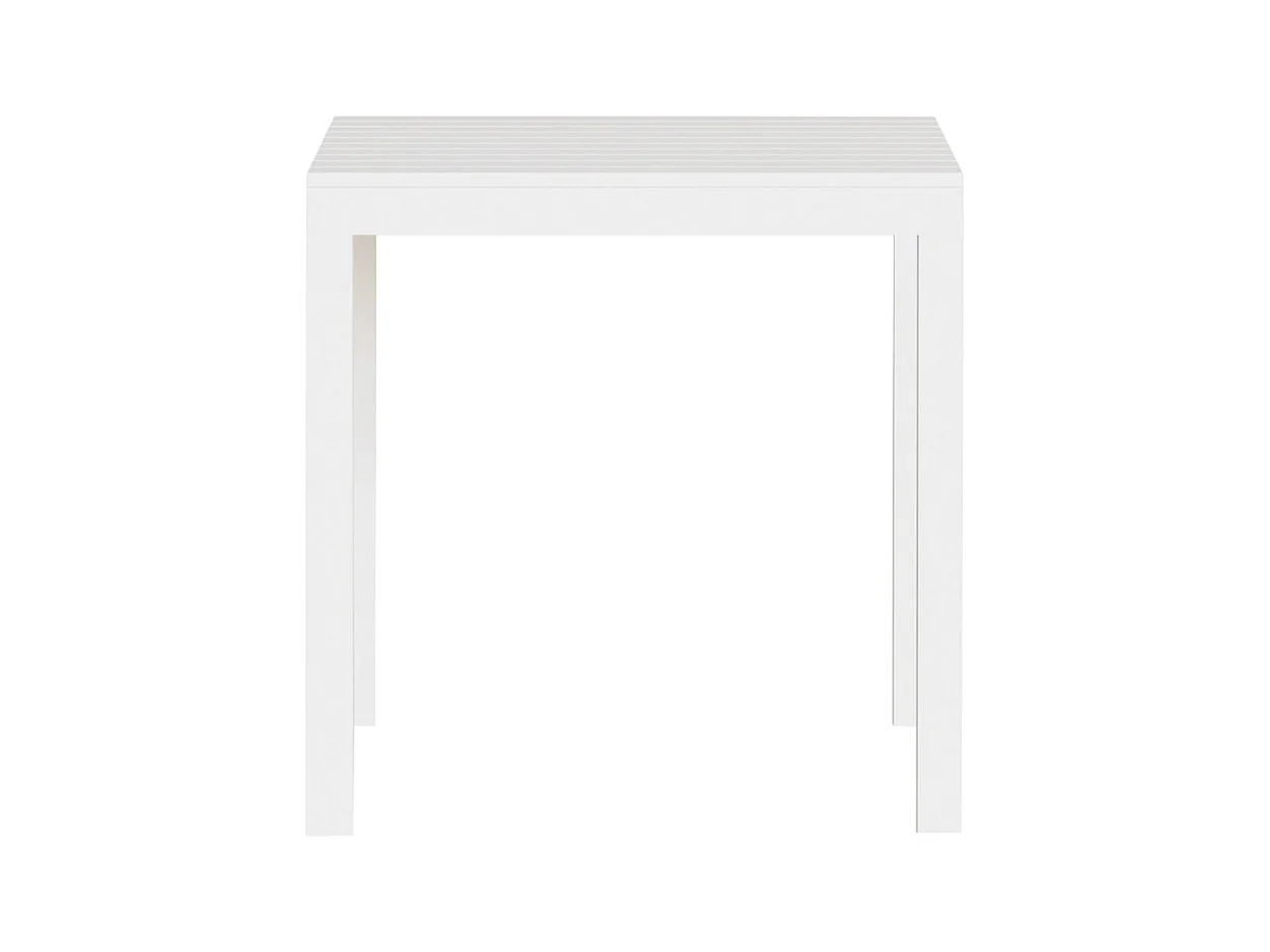 Mesa de comedor para interior o exterior de 75x120x80 cm en color blanco Merber
