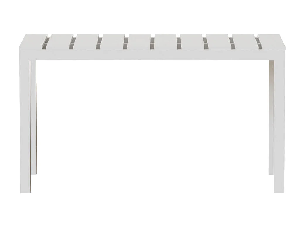 Mesa de comedor para interior o exterior de 75x120x80 cm en color blanco Merber