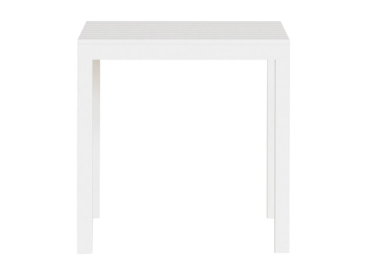 Mesa de comedor para interior o exterior de 75x120x80 cm en color blanco Merber