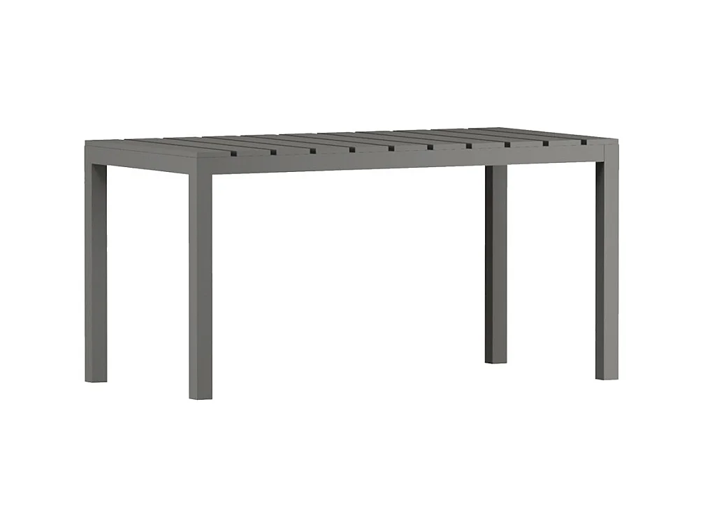 Mesa de comedor para interior o exterior de 75x120x80 cm en color gris Merber