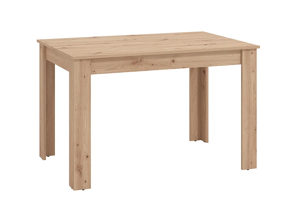 Mesa de comedor extensible de 76x120-160x80 cm de tablero laminado sintético roble Nerea