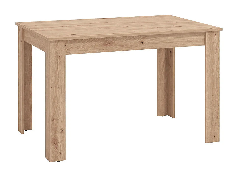 Mesa de comedor extensible de 76x120-160x80 cm de tablero laminado sintético roble Nerea