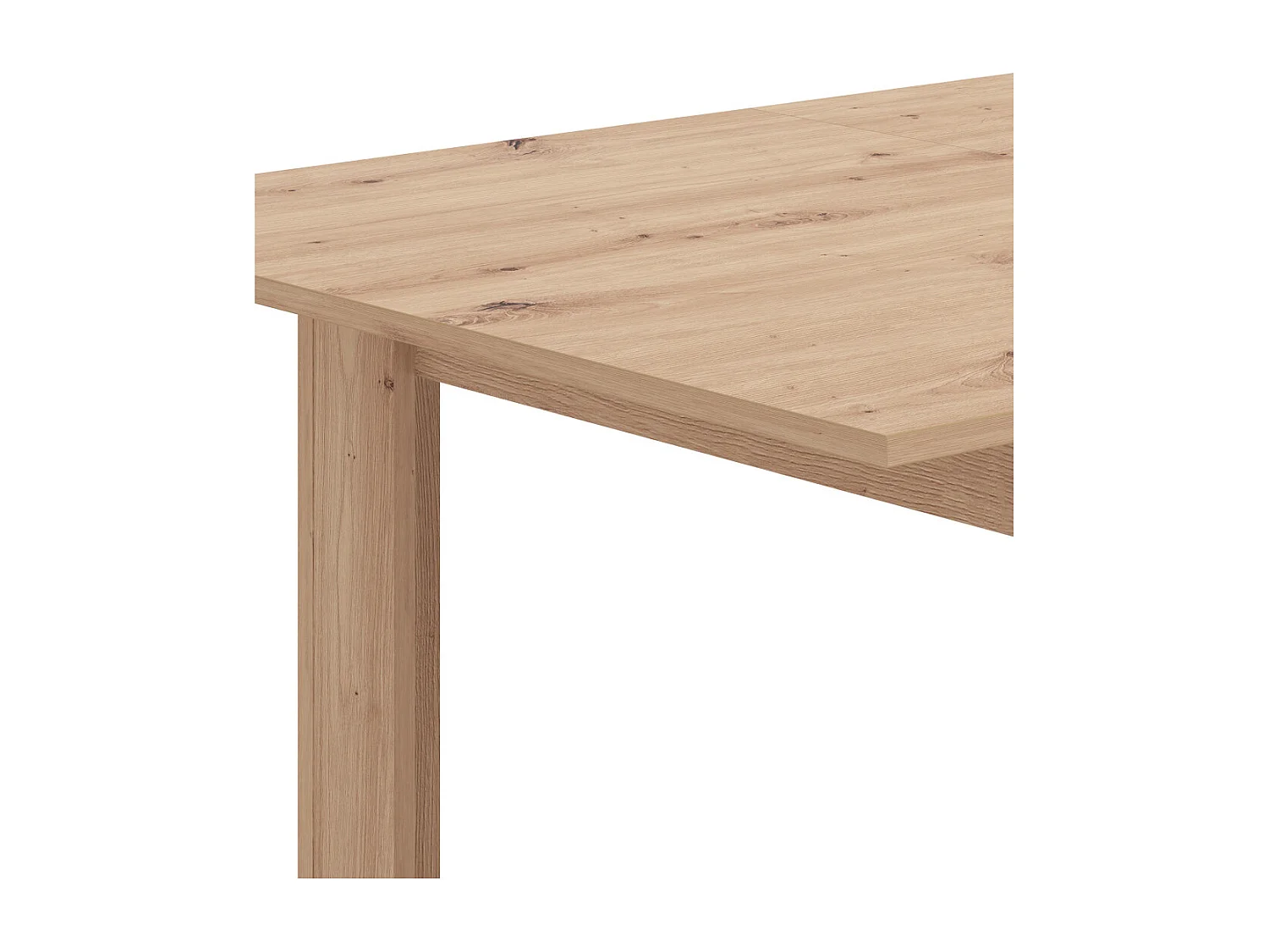 Mesa de comedor extensible de 76x120-160x80 cm de tablero laminado sintético roble Nerea