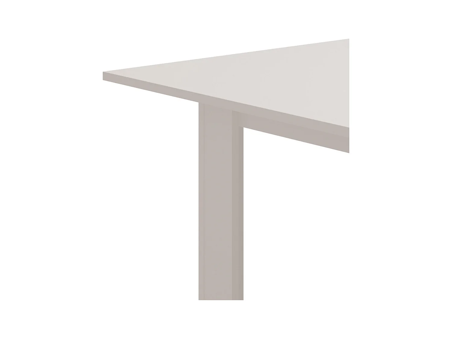 Mesa de comedor extensible de 76x120-160x80 cm de tablero laminado sintético blanco Nerea