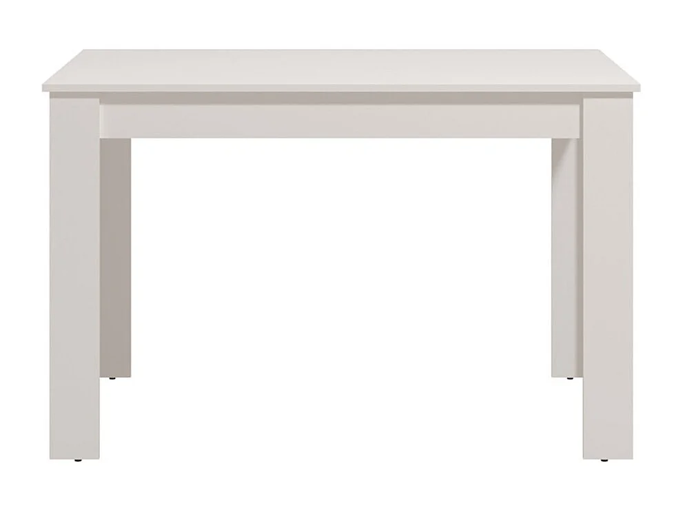 Mesa de comedor extensible de 76x120-160x80 cm de tablero laminado sintético blanco Nerea