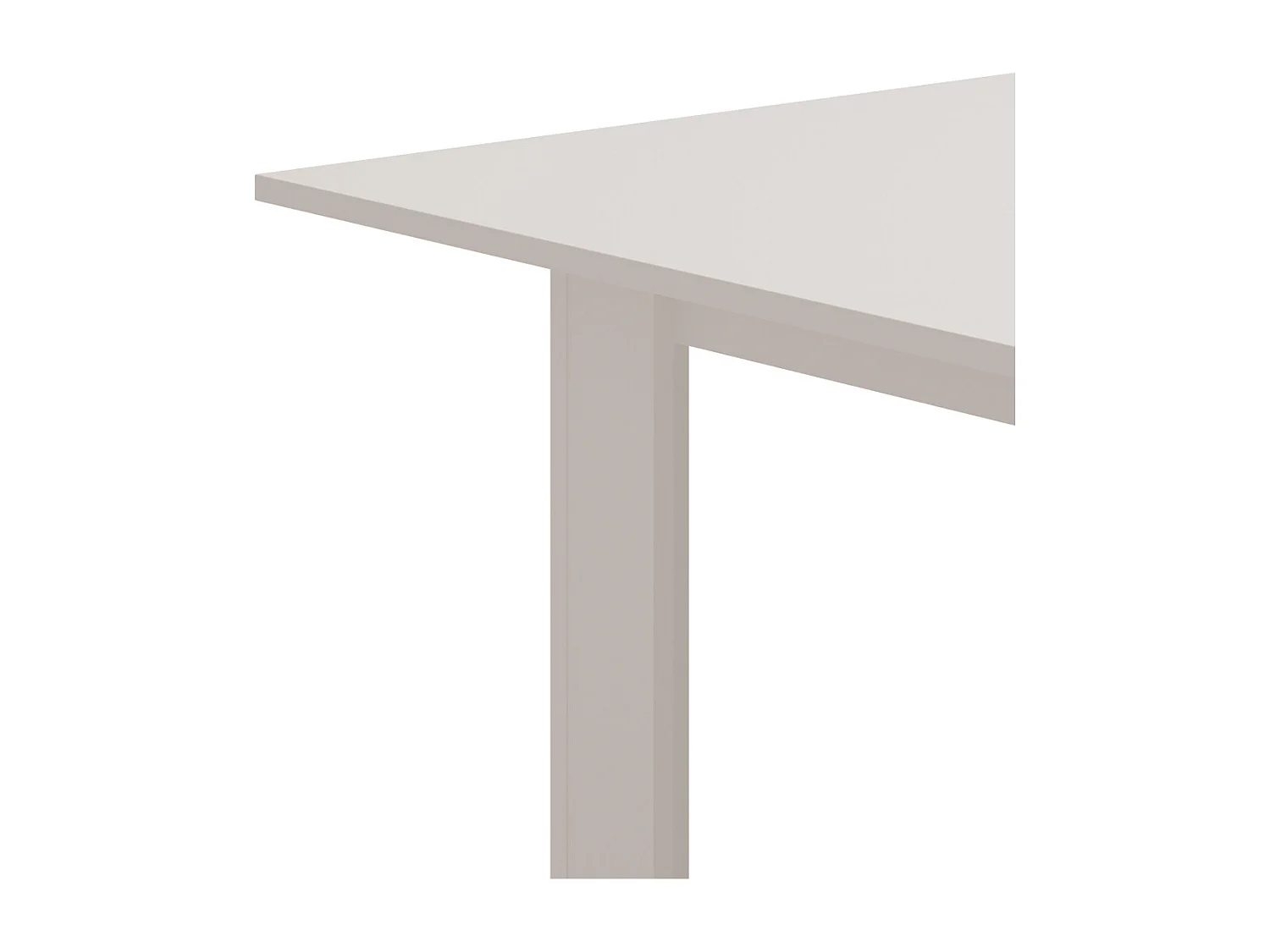 Mesa de comedor extensible de 76x120-160x80 cm de tablero laminado sintético blanco Nerea