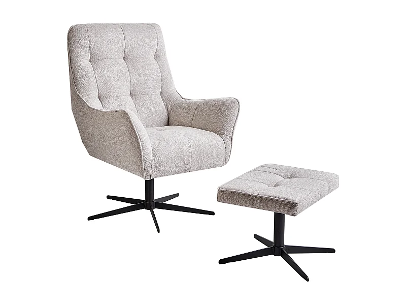 Fauteuil pivotant MOLLE II Tissu Beige clair