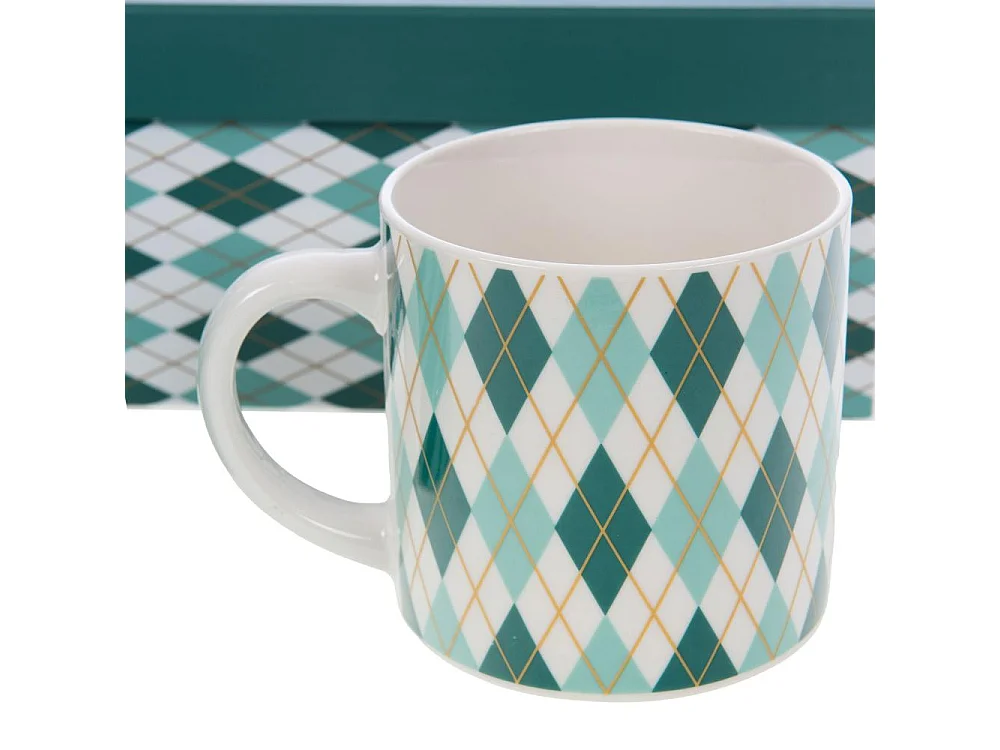 Coffret 2 mugs bleus Santa