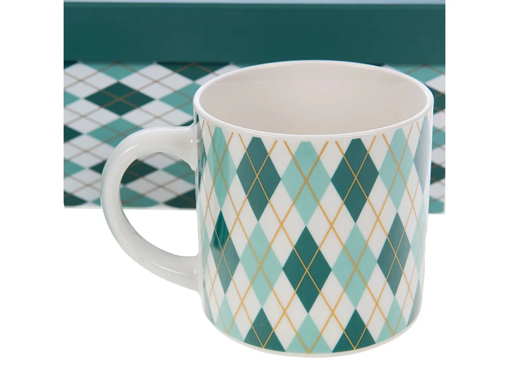 Coffret 2 mugs bleus Santa
