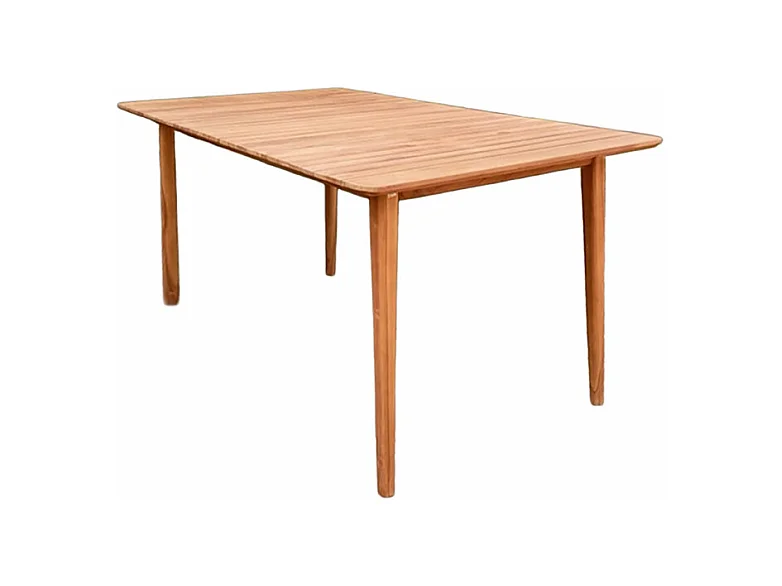 Table de jardin rectangulaire 150 cm bois de teck massif - ANCOLIE