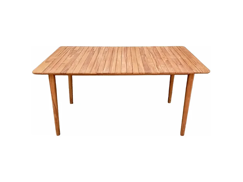 Table de jardin rectangulaire 150 cm bois de teck massif - ANCOLIE