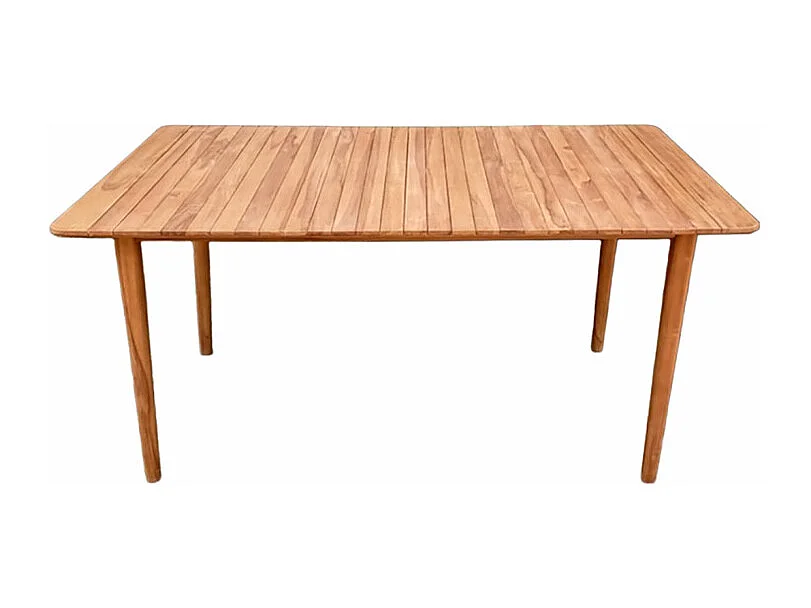 Table de jardin rectangulaire 150 cm bois de teck massif - ANCOLIE