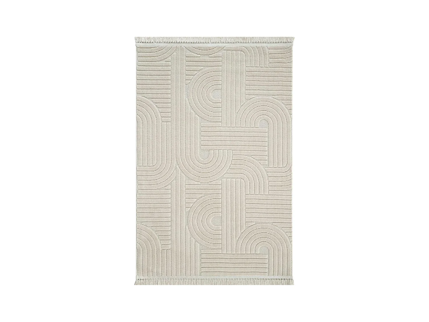 Tapis beige – motif art déco en relief, 120x180 cm ISTANBUL