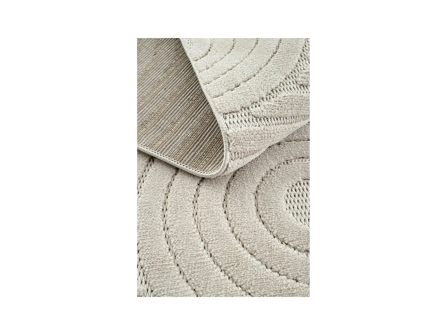 Tapis beige – motif art déco en relief, 120x180 cm ISTANBUL