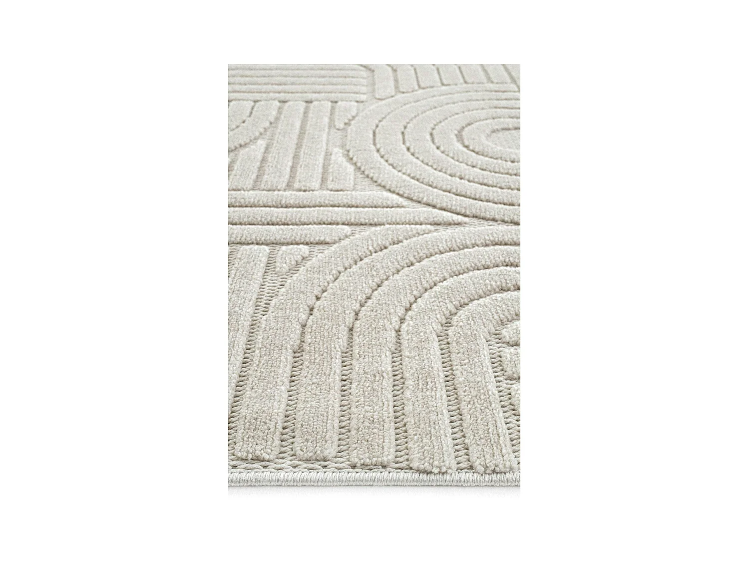 Tapis beige – motif art déco en relief, 120x180 cm ISTANBUL