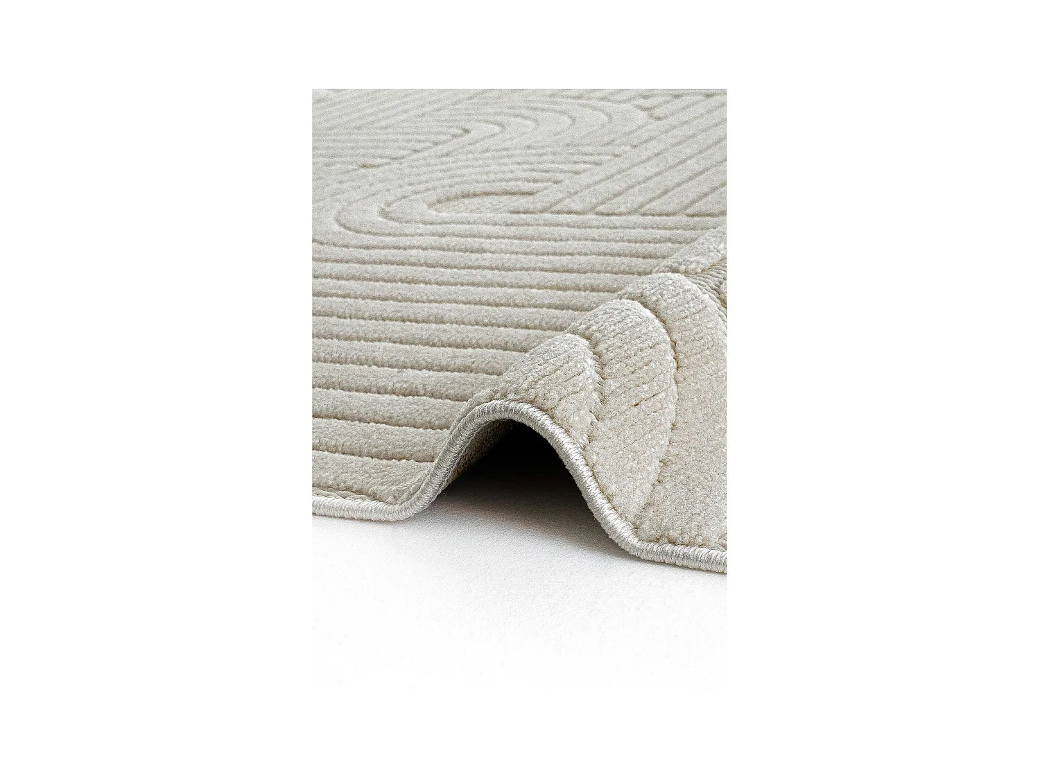 Tapis beige – motif art déco en relief, 120x180 cm ISTANBUL