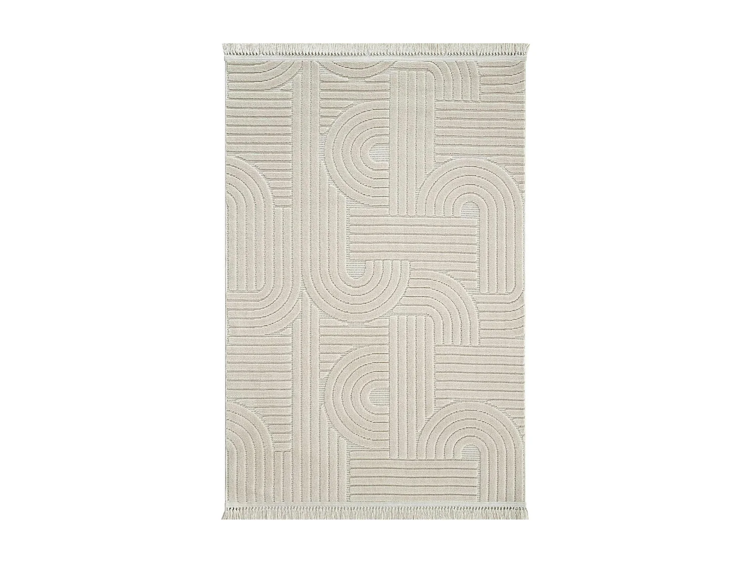 Tapis beige – motif art déco en relief, 120x180 cm ISTANBUL