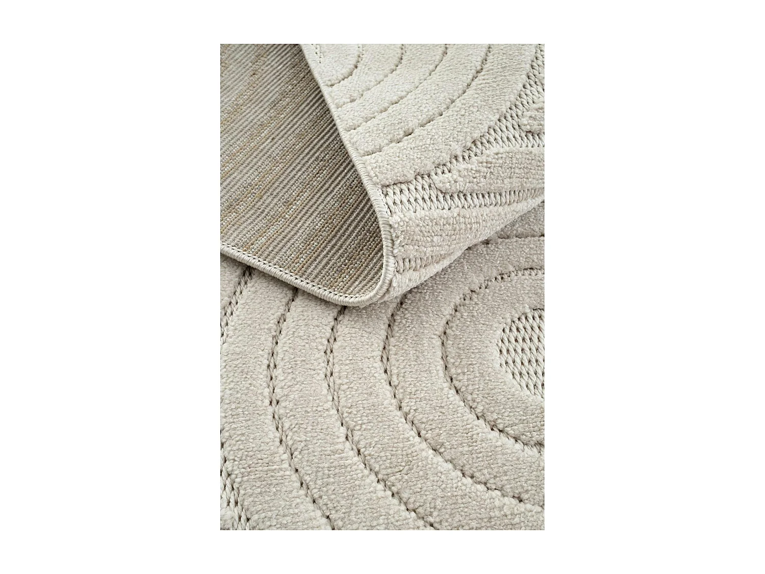 Tapis beige – motif art déco en relief, 120x180 cm ISTANBUL