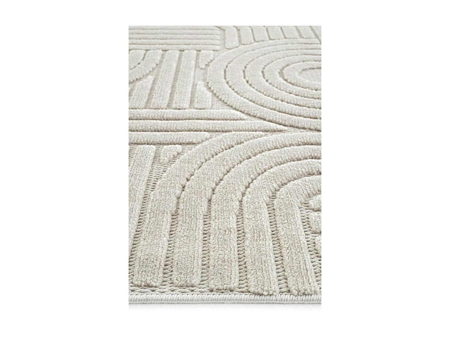 Tapis beige – motif art déco en relief, 120x180 cm ISTANBUL