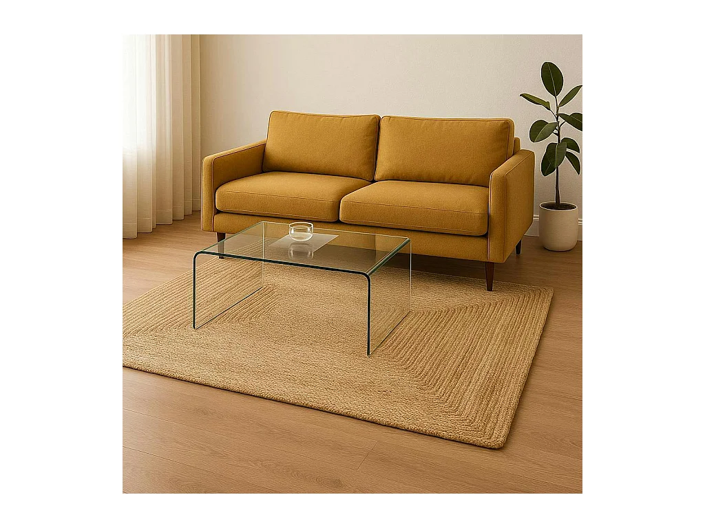 Tapis bohème en jute tressée 180x240 cm FEZ