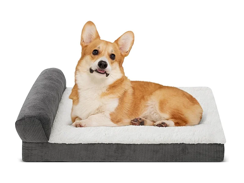 Lit orthopédique pour chien, canapé ergonomique pour chien avec mousse en forme d'œuf, lavable et antidérapant pour l'intérieur et l'extérieur (M 75 * 50 * 20cm)