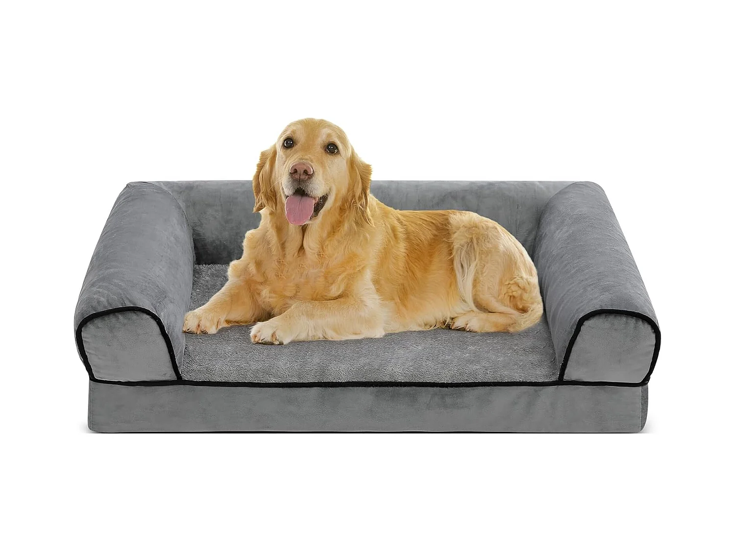 Lit pour chien, canapé orthopédique pour chien, canapé avec mousse ergonomique en forme d'œuf, lavable et antidérapant (XL 92 * 70 * 18CM)