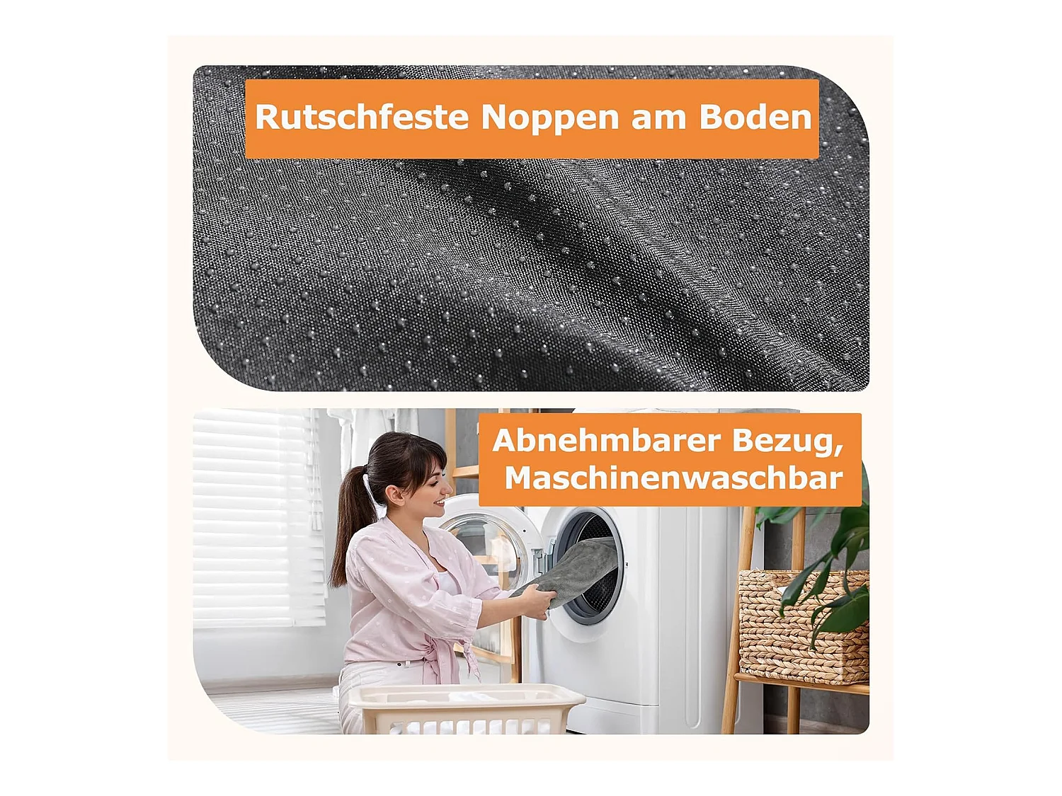 Lit pour chien, canapé orthopédique pour chien, canapé avec mousse ergonomique en forme d'œuf, lavable et antidérapant (M 50 * 40 * 18CM)