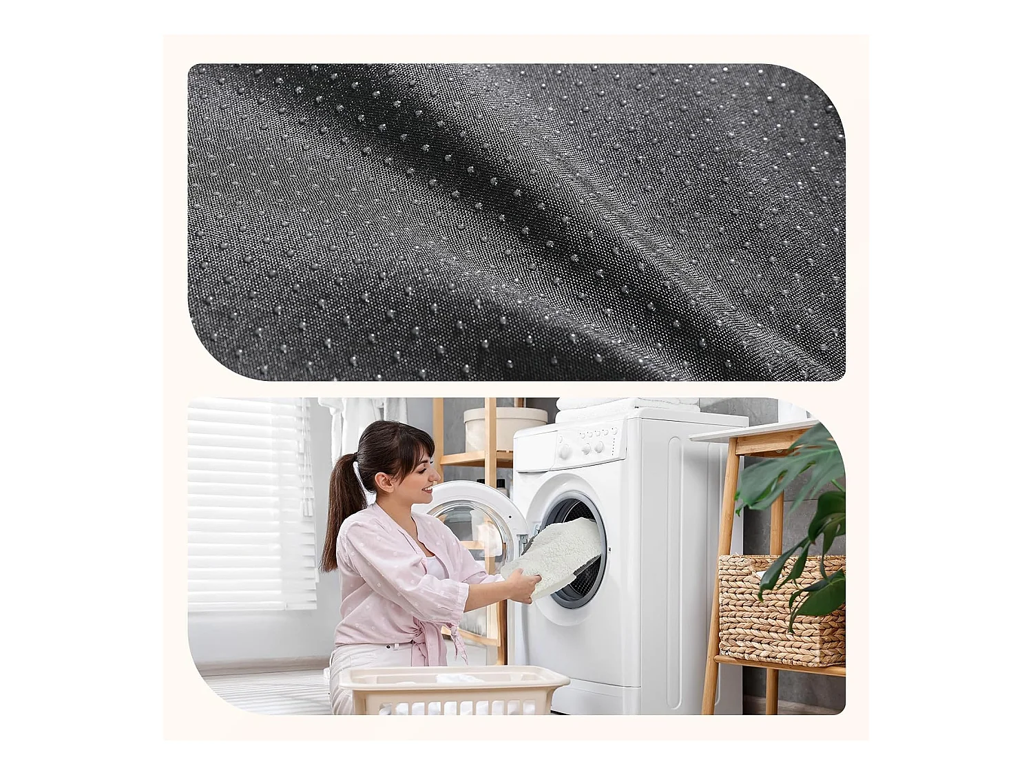 Lit orthopédique pour chien, canapé ergonomique pour chien avec mousse en forme d'œuf, lavable et antidérapant pour l'intérieur et l'extérieur (XL 105 * 65 * 25cm)