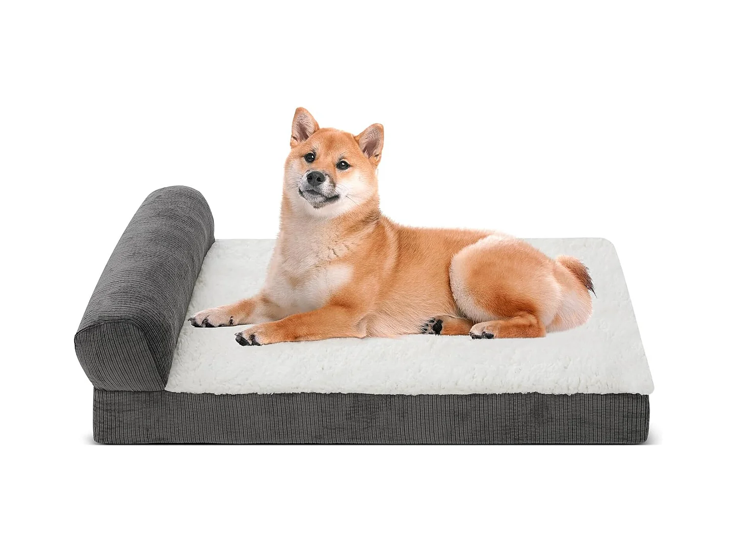 Lit orthopédique pour chien, canapé ergonomique pour chien avec mousse en forme d'œuf, lavable et antidérapant pour l'intérieur et l'extérieur (L 90 * 56 * 20cm)