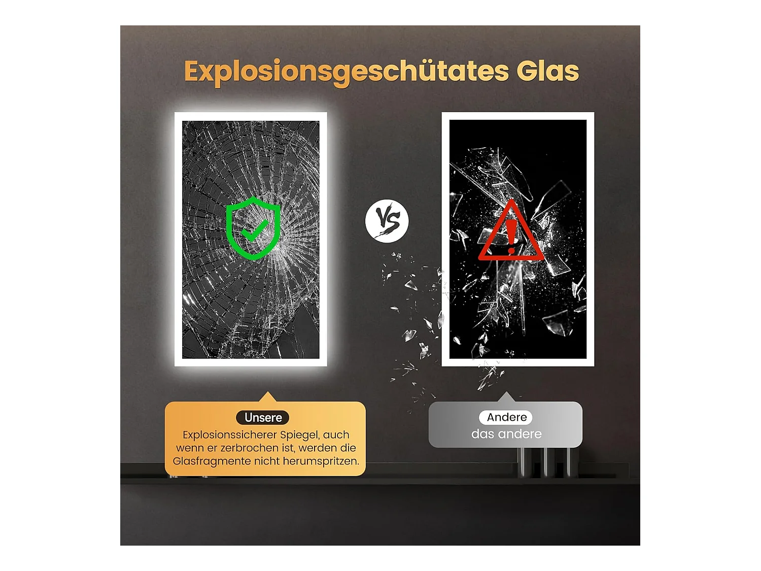 Miroir de Salle de Bain YOLEO avec Éclairage, Haut-parleur Bluetooth et Prise, Miroir LED Anti-Buée à Commande Tactile, 3 Couleurs de Lumière Réglables, 100 x 60 cm