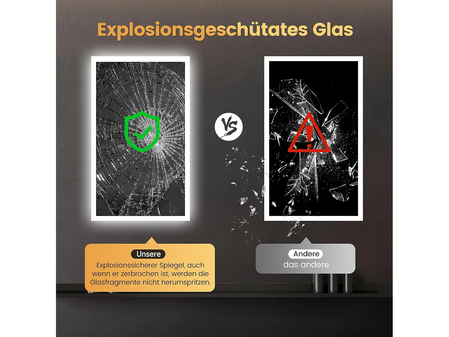 Miroir de Salle de Bain YOLEO avec Éclairage, Haut-parleur Bluetooth et Prise, Miroir LED Anti-Buée à Commande Tactile, 3 Couleurs de Lumière Réglables, 100 x 60 cm