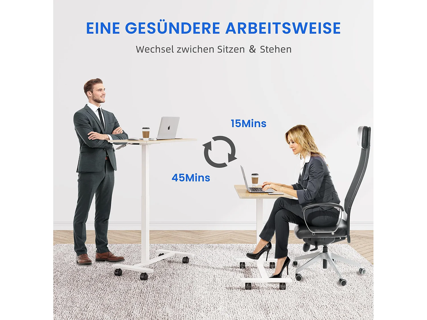 Table d’appoint en bois 40x80 cm, hauteur réglable, avec roulettes, utilisable comme table de lit, chevet, bureau mobile ou table de soins pour chambre ou salon