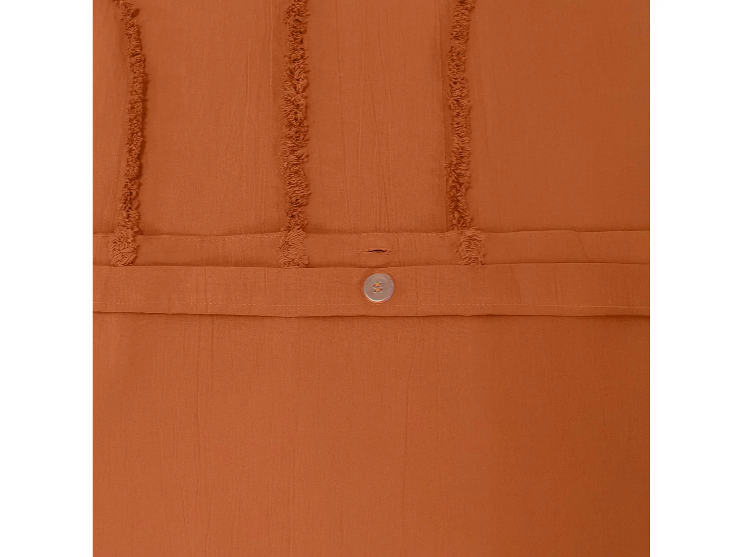 Juego de funda nórdica de algodón de 2 plazas, terracota