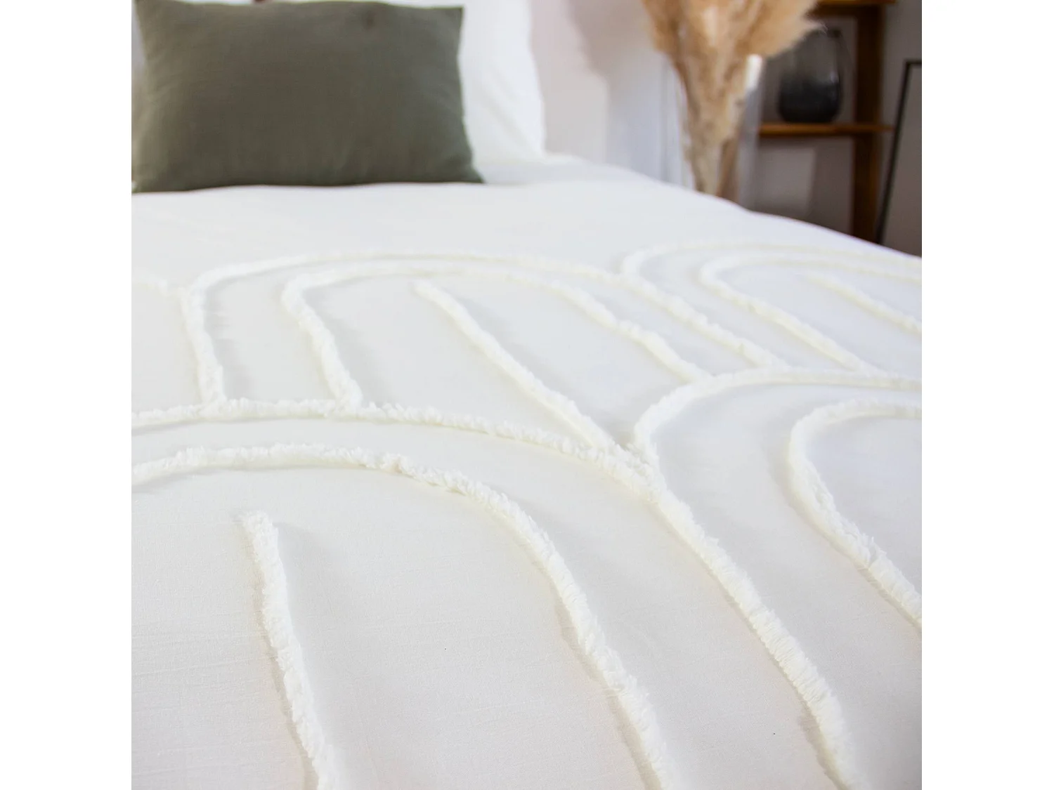 Set di biancheria da letto con archi retrò in cotone lavato